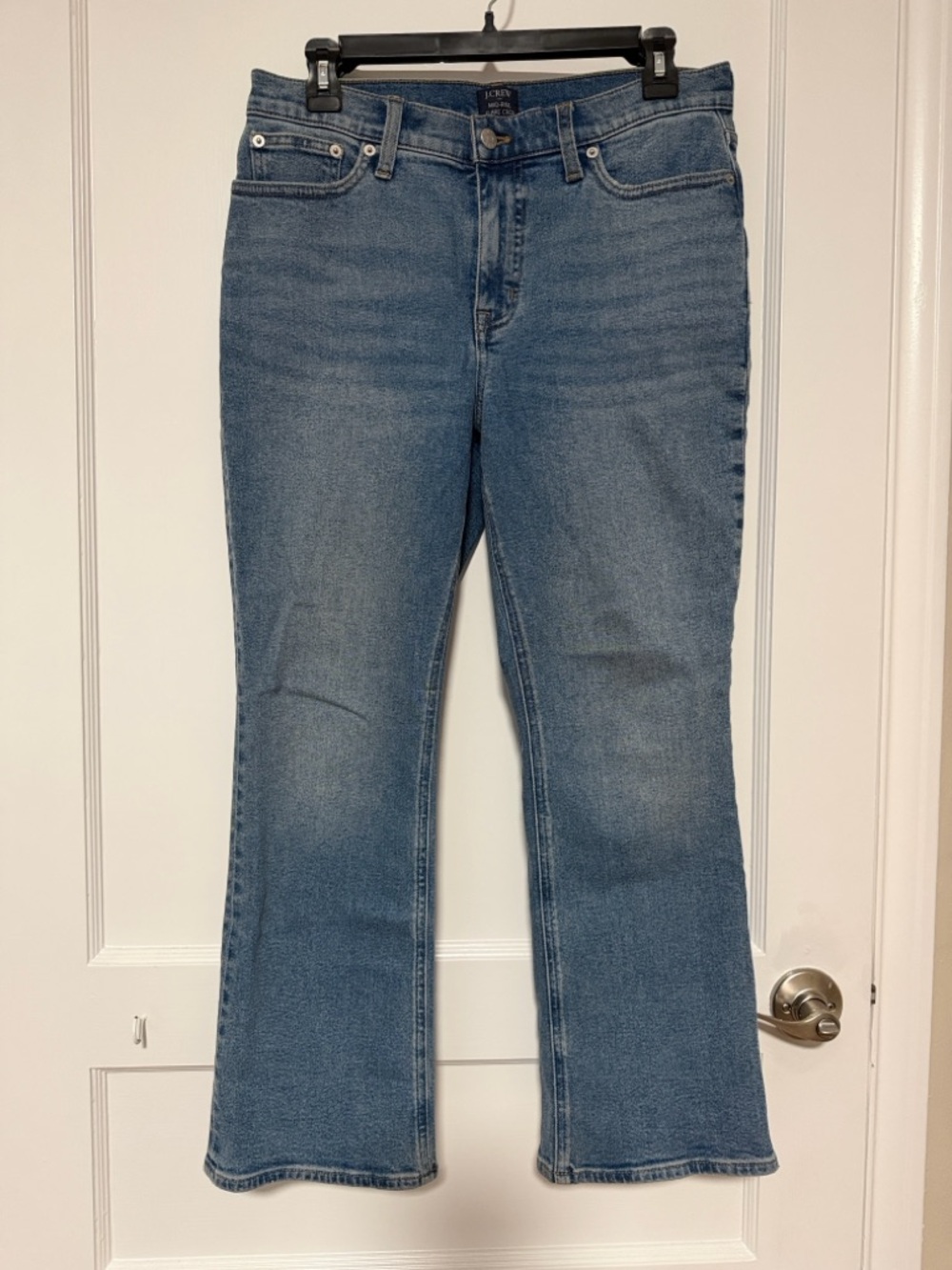 J. Crew Mid-Rise Flare Crop Jeans
